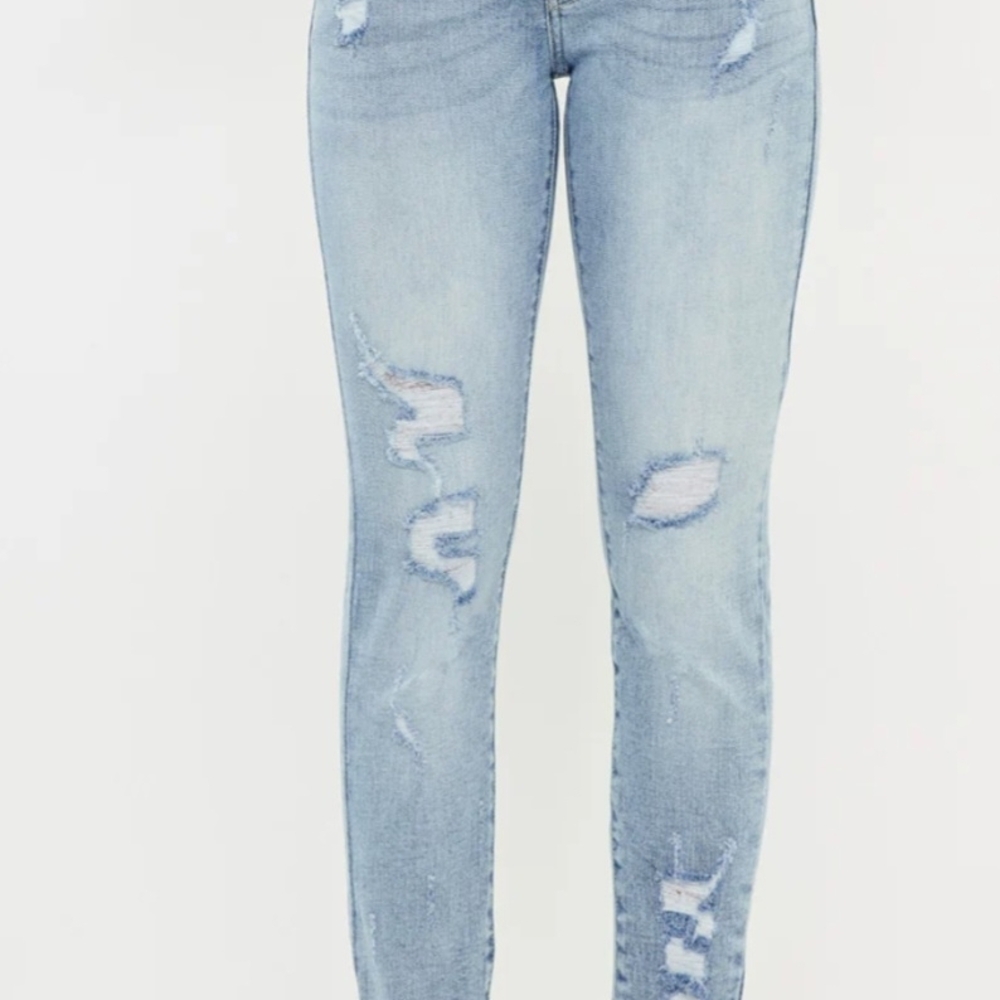 Kancan Skinny Jeans!!!Stylish Distressed Blue Women'